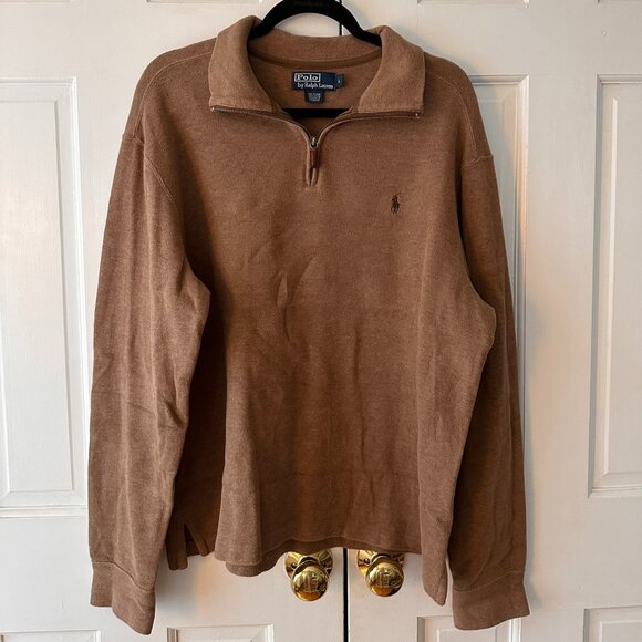 Polo Ralph Lauren Other - POLO Ralph Lauren Vintage Brown Quarter Zip Sweater - Size Large